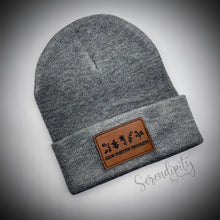Load image into Gallery viewer, Beanie with Laser Engraved Leatherette Patch