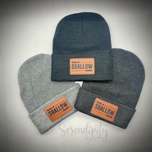 Load image into Gallery viewer, Beanie with Laser Engraved Leatherette Patch