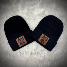 Load image into Gallery viewer, Beanie with Laser Engraved Leatherette Patch