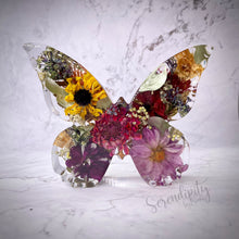 Load image into Gallery viewer, Floral Preservation Memorial Butterfly Keepsake (Large)