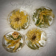 Load image into Gallery viewer, Floral Preservation Memorial Keepsake Coasters