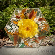 Load image into Gallery viewer, Large Hexagon Floral Preservation