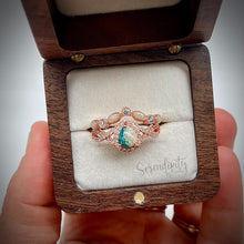 Load image into Gallery viewer, Stackable 6x8mm Tear Drop and Half Band Keepsake Ring with Cremation