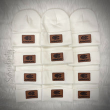Load image into Gallery viewer, Beanie with Laser Engraved Leatherette Patch
