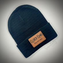 Load image into Gallery viewer, Beanie with Laser Engraved Leatherette Patch