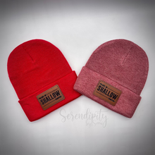 Load image into Gallery viewer, Beanie with Laser Engraved Leatherette Patch