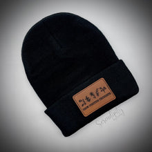 Load image into Gallery viewer, Beanie with Laser Engraved Leatherette Patch