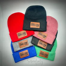 Load image into Gallery viewer, Beanie with Laser Engraved Leatherette Patch