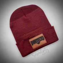 Load image into Gallery viewer, Beanie with Laser Engraved Leatherette Patch