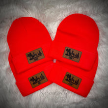 Load image into Gallery viewer, Beanie with Laser Engraved Leatherette Patch