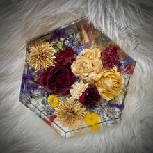 Load image into Gallery viewer, Large Hexagon Floral Preservation