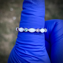 Load image into Gallery viewer, Breast Milk Full Band Memorial Ring with Multiple Birthstones