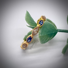 Load image into Gallery viewer, Cremation Marquise Full Band Memorial Ring with Birthstones