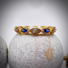 Load image into Gallery viewer, Cremation Marquise Full Band Memorial Ring with Birthstones