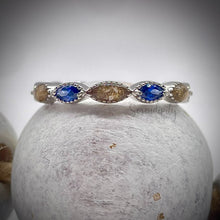 Load image into Gallery viewer, Cremation Marquise Full Band Memorial Ring with Birthstones