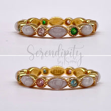 Load image into Gallery viewer, Breast Milk Full Band Memorial Ring with Multiple Birthstones