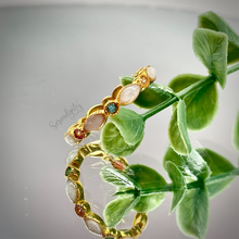 Load image into Gallery viewer, Breast Milk Full Band Memorial Ring with Multiple Birthstones