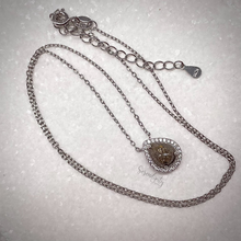 Load image into Gallery viewer, 6x8mm Sterling Silver Tear Drop Cremation Ash Pendant with a Cubic Zirconia Halo