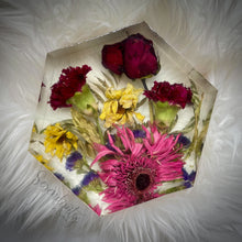 Load image into Gallery viewer, Small Hexagon Floral Preservation