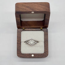 Load image into Gallery viewer, 6x8mm Teardrop Infinity Band Breastmilk Keepsake Ring with Stacking Band
