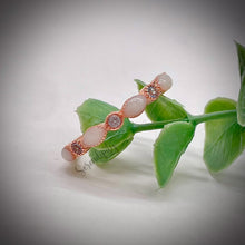 Load image into Gallery viewer, Breast Milk Half Band Memorial Ring with Birthstones