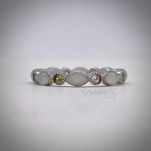Load image into Gallery viewer, Breast Milk Full Band Memorial Ring with Multiple Birthstones