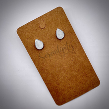 Load image into Gallery viewer, Breast Milk Keepsake Earrings with 7x10mm Breast Milk “Stones”