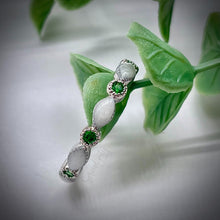 Load image into Gallery viewer, Breast Milk Half Band Memorial Ring with Birthstones