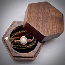 Load image into Gallery viewer, 6x8mm Oval Breast Milk Keepsake Ring with Halo and Marquise Band of Cubic Zirconia