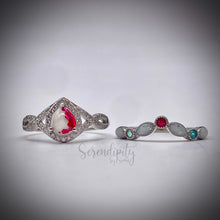 Load image into Gallery viewer, Stackable 6x8mm Tear Drop and Half Band Keepsake Ring with Breastmilk