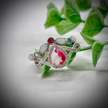 Load image into Gallery viewer, Stackable 6x8mm Tear Drop and Half Band Keepsake Ring with Breastmilk