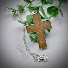 Load image into Gallery viewer, Sterling Silver Cross Cremation Remains Pendant