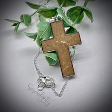 Load image into Gallery viewer, Sterling Silver Cross Cremation Remains Pendant