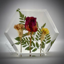 Load image into Gallery viewer, Small Hexagon Floral Preservation