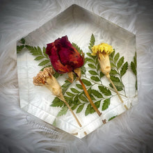 Load image into Gallery viewer, Small Hexagon Floral Preservation