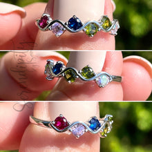 Load image into Gallery viewer, 3mm Six Stone Birthstone Ring