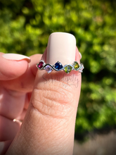 Load image into Gallery viewer, 3mm Six Stone Birthstone Ring