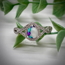 Load image into Gallery viewer, 6x8mm Teardrop Infinity Band Breastmilk Keepsake Ring