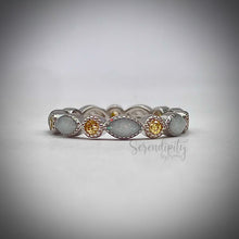 Load image into Gallery viewer, Breast Milk Full Band Memorial Ring with Birthstones