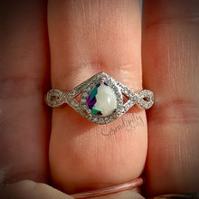 Load image into Gallery viewer, 6x8mm Teardrop Infinity Band Breastmilk Keepsake Ring