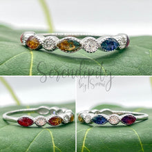 Load image into Gallery viewer, Floral Half Band Memorial Ring