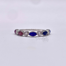Load image into Gallery viewer, Floral Half Band Memorial Ring