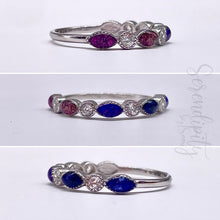 Load image into Gallery viewer, Floral Half Band Memorial Ring