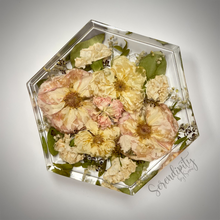 Load image into Gallery viewer, Large Hexagon Floral Preservation