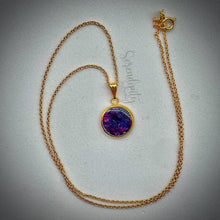 Load image into Gallery viewer, Sterling Silver 12mm Flat Round Floral Pendant