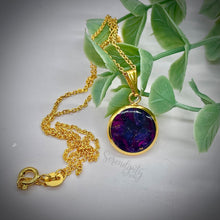 Load image into Gallery viewer, Sterling Silver 12mm Flat Round Floral Pendant