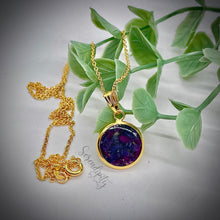 Load image into Gallery viewer, Sterling Silver 12mm Flat Round Floral Pendant