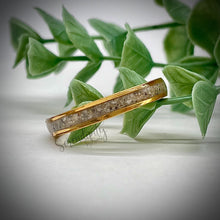 Load image into Gallery viewer, 2mm Masculine Cremation Ash Band Memorial Ring