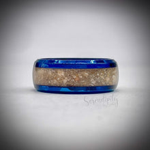 Load image into Gallery viewer, 4mm Masculine Cremation Ash Band Memorial Ring