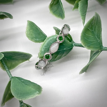 Load image into Gallery viewer, Breast Milk Half Band Memorial Ring with Birthstones